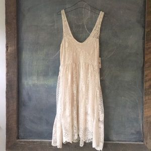 Free people ivory lace dress